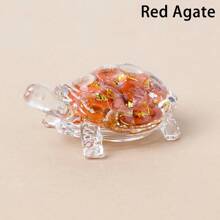 1 pièce Statue de tortue en cristal naturel, pierre de Reiki, figurine de tortue, amulette, sculpture Feng Shui pour la décoration de la maison et du bureau