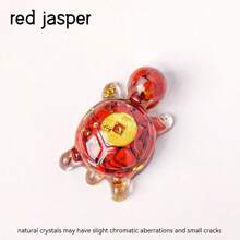 1 pièce Statue de tortue en cristal naturel, pierre de Reiki, figurine de tortue, amulette, sculpture Feng Shui pour la décoration de la maison et du bureau