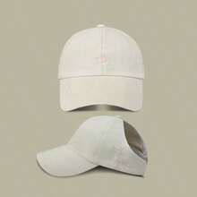 Czapka baseballowa z haftem w kształcie serca, wysoki kucyk, półrondo dla kobiet, uniwersalny kapelusz z daszkiem przeciwsłonecznym na lato - Wielokolorowe - Zobacz 3