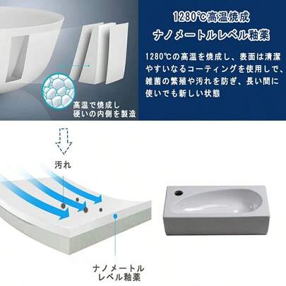 Wash Basin, Wash Basin, Wash Basin, Wash Basin, Hand Washing Basin, Small Washroom, For Bathroom Wash Basin, Ceramic, Rectangular Toilet, Bathroom, Karaoke, Store, Housewarming Gift, Stylish, Small, Left/Right Selectable (365*185*90mm)