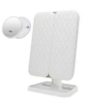 LED Tri-Fold Makeup Mirror With 3X/2X Magnification - Touch, 70 LEDs, Adjustable Brightness, USB/Battery Powered, Bottom Tray Storage, Foldable Triple-Fold Design, Suitable For Travel And Family Use - Ideal Ladies' Gift For Christmas, Valentine's Day, Mother's Day Thanksgiving,Graduation Season Gift