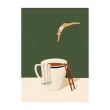 1PC Coffee Diver Poster Coffee Canvas Painting Kitchen Gallery Print Wall Art Picture For Home Decoration Coffee Lover Gift Paintings In Living Rooms, Bedrooms, Dining Rooms Optional Frames Modern Posters, Wall Arts, Canvas Paintings, And Reusable Frames - Multicolor - View 33