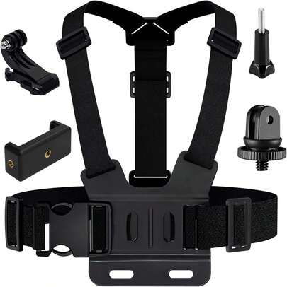 Harness für GoPro, 5-in-1 für GoPro-Zubehör-Kit, kompatibel mit GoPro Hero und Action-Sportkameras (36 x 34 cm)