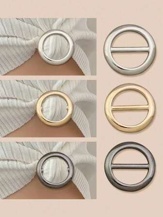 3 件多功能金属围巾和配饰夹 - 优雅时尚的配饰，适用于围巾、T 恤和腰带，适合任何场合