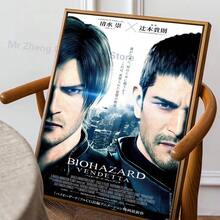 1 件/3 件墙面艺术海报可选框架经典流行电子游戏生物危害海报帆布艺术咖啡馆酒吧房间墙壁装饰 - 彩色 - 查看 14