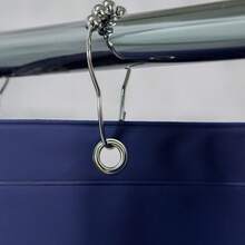 1 pezzo, 180cm x 180cm, tenda da doccia impermeabile in PEVA spessa, tenda divisoria per bagno e WC, impermeabile, tenda da doccia oscurante e calda, tenda divisoria per cucina e porta, decorazione per stanza da bagno - Blu - Visualizzare 5