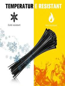 Set de 200/150/100/50 bridas de nailon de uso intensivo, bridas de plástico autobloqueantes, impermeables, para sujetar cables, alambres, tuberías - Adecuadas para uso en interiores y exteriores, alta resistencia a la tensión, no se rompen, para la gestión de cables en el hogar, la oficina y la industria