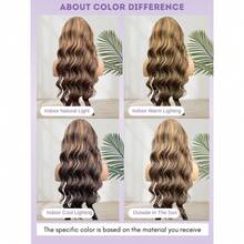 200% 密度波浪蕾丝前假发 P4/27 挑染人发混合发 13x6 高清蕾丝前部预拔婴儿毛发女士自然黑色波浪 13x4 蕾丝前部闭合假发透明蕾丝假发带婴儿毛发女士