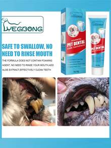 Pasta de dientes para mascotas, cuidado dental comestible; Pasta de dientes de 60g para perros y gatos, aliento fresco, eliminación del mal aliento, limpieza de sarro, pasta de dientes para el cuidado oral de los gatos - Multicolor - Ver 3