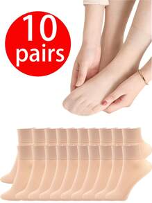 20/10/5 Pares Meias Femininas 3/4, Meias Femininas de Cor Sólida Fashionable e Confortáveis para Negócios, Casual, Férias, Meias 3/4 para Todas as Estações, Resistentes a Odores, Respiráveis, Elásticas, que Absorvem a Umidade e Secam Rapidamente, Adequadas para Uso Diário de Homens e Mulheres