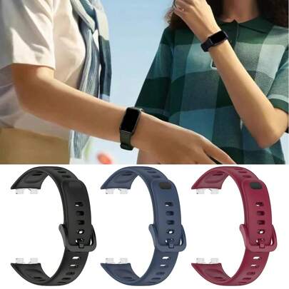 Suitable For Hua Wei Wristbands 8/9/10 Solid Color Wristbands, Quick Release And Replacement Wristbands For Men And Women, Color Buckle Design, Soft, Comfortable, And Multi Color Optional Smart Wristbands | Buckle Closure | Soft Strap Material, Comfortable And Breathable To Wear, Versatile For Daily Use