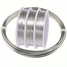 Stainless Steel Solid Wire For DIY Crafts - 0.3-1mm Thin Beading Wire Rope, 10m/Roll Bulk Vacuum-Sealed Jewelry Making Supplies