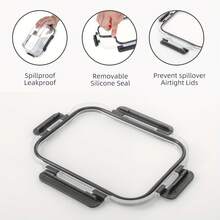 12 Pack Glass Food Storage Containers, Glass Meal Prep Containers With Airtight Lids, Dishwasher Safe - Gray Blue - View 4