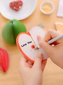 1/6pcs 3D Fruit Shape Sticky Notes, Funny Colorful Fruit Sticky Note Raft, Portable Mini Stationery, Paper Notepads, Non-Sticky Sticky Notes Memo Scratch Pads, Cute Home DIY Memo Pads, Office Creative Three-Dimensional Table Decoration Post Notepads For Birthday Present, Classroom Exchange Gifts, Funny Back To Schoolseason Party Favors, First Day Ofschool Favors Back Toschool Gifts