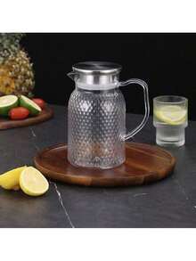 1 Pc High Temperature Resistant Large Capacity Water Pitcher - Perfect For Summer Beverages, Restaurants, Lemonade, Juice And Tea Service, Easy To Clean Design - Multicolor - View 13