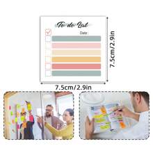 Soft Hue Check 1PC/4pcs 3x3 Inch Sticky Notes Set, Vintage Memo Pads With High-Adhesive, Post Reusable Tearable It Notes For Journal Planners Office School Home, Bulk Retro Stationery Gift