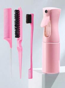 Set di 6 pezzi di accessori per capelli - Spazzola districante e flacone spray con pettine per bordi, set lisciante anti-crespo per la cura dei capelli quotidiana e i capelli ricci delle donne, essenziali per il ritorno a scuola, le vacanze e i viaggi, accessori per capelli da donna, spazzola per capelli lisci, asciugacapelli, capelli, barbiere, accessori per capelli, prodotti per capelli, spazzola per bordi, spazzola per acconciature, viaggio, asciugacapelli, roba per capelli, spray per capelli, prodotti per capelli ricci, forbici per tagliare i capelli, Natale, barbiere, parrucchiere, asciugacapelli, spazzola per capelli ricci, attrezzatura per parrucchieri, essenziali da viaggio, essenziale da viaggio, acconciatura, parrucchiere, capelli, viaggio, prodotti per capelli, accessori per capelli, roba per capelli, barbiere, accessori da barbiere, barbiere, attrezzatura per parrucchieri