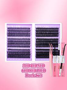 RITALASH RITALASH 640pcs/800pcs D Curl Individual Cluster Lashes 17 Styles Book Clusters DIY False Eyelash Extension Mix Length Natural And Comfortable False Eyelashes At Home For Daily Life&Dates And Party