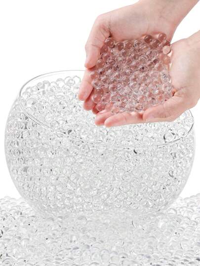 100,000 Gel Balls, Crystal Clear Water-Absorbing Beads, Can Be Used For Vase Filling, Various Holidays, Wedding Centerpieces, Courtyard, Room, Bedroom Decoration, Christmas, Birthday Gifts, Father's Day, And Eid Decorations.