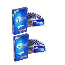 Set da 7 strisce sbiancanti per i denti trasparenti 5D, facili da usare, ipoallergenici, adatti per l'uso quotidiano
