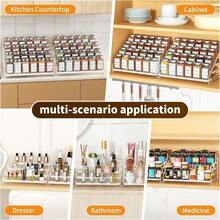 4-Tier Spice Rack For Inside Cupboard, Kitchen Countertop Spice Rack, Depth Adjustable Spice Racks Organiser For Counter, Cupboard, Pantry White (2 Packs) - White - View 6
