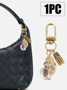 Imitation Natural Conch, Golden Brand Jewelry, Boho-Chic Beach Jewelry, Conch Keychain, Reusable, A Must-Have Item For Summer Beach Vacations, With A Five Pointed Star Buckle And High Load-Bearing Capacity, Suitable For Backpacks - Multicolor - View 1