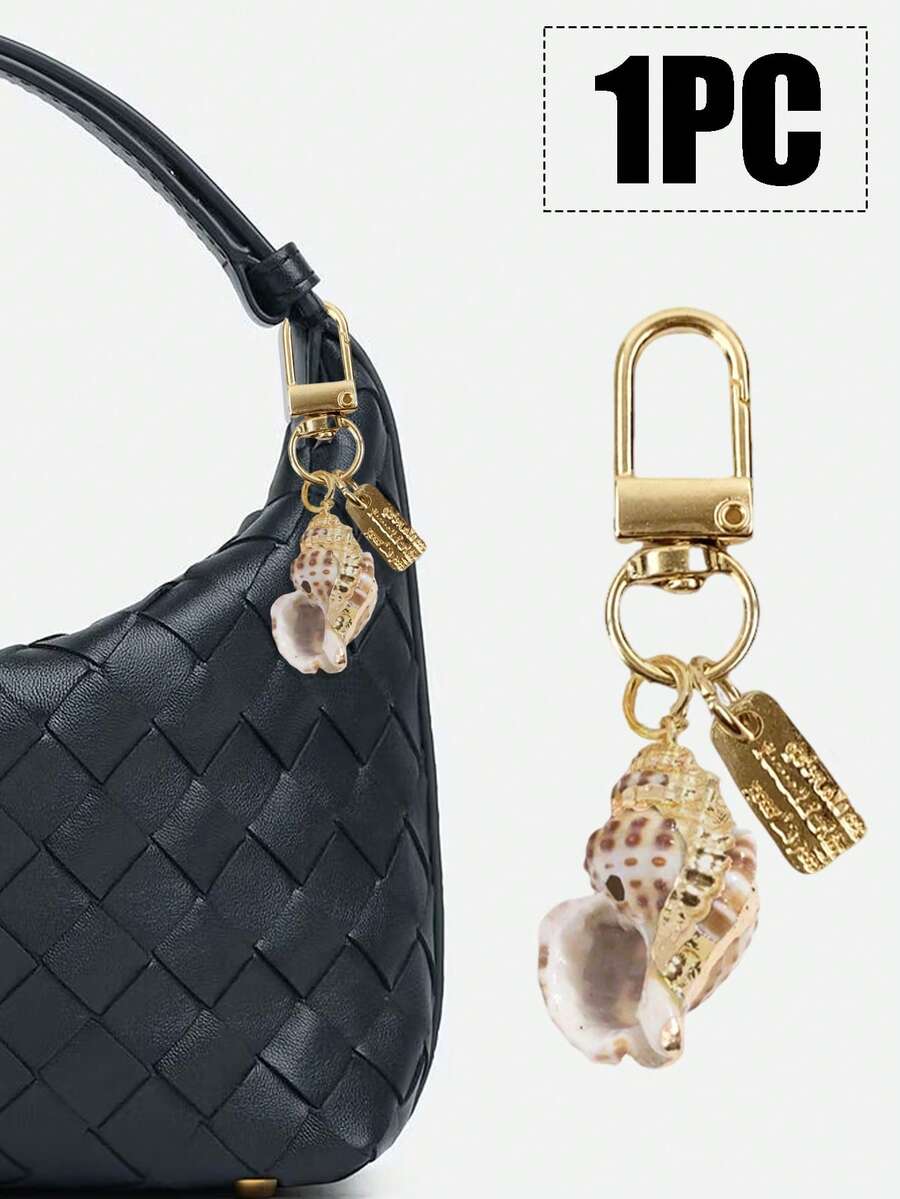 Imitation Natural Conch, Golden Brand Jewelry, Boho-Chic Beach Jewelry, Conch Keychain, Reusable, A Must-Have Item For Summer Beach Vacations, With A Five Pointed Star Buckle And High Load-Bearing Capacity, Suitable For Backpacks - Multicolor - View 1