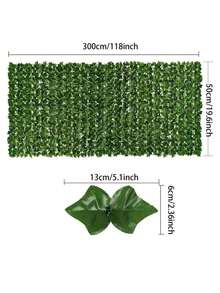 1 卷，人造常春藤隐私栅栏墙屏，人造树篱栅栏和仿常春藤藤叶装饰，适用于户外花园装饰、房间装饰、美观的房间装饰、花园装饰、家居装饰、房屋装饰、花园装饰、户外植物、园艺 - 綠色 - 查看 4