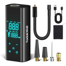 FADAKWALT Portable Air Compressor Pump With Digital Pressure Gauge And Auto Shut-Off, Tire Inflator For Car Tires, Bicycles, Motorcycles And Sports Equipment - 黑色 - 查看 9