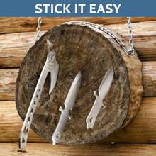 Backyard Axe Throwing Game (3 Axes 3 Darts), Throwing Axe And Tomahawk Set. With Bottle Opener And Nylon Sheath.10 Inch Throwing Axe. Great For Adult Games And Fun! - 3 Axes 3 Darts/Silver - View 3