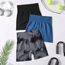 3pcs/Set Butt Lifting Fitness Sports Yoga Running Shorts