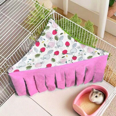 Casa escondite para mascotas pequeñas, escondite colgante en la esquina para animales pequeños, hamaca/tienda de campaña acogedora para descansar y jugar para hámsteres, hurones, ardillas, gliders, chinchillas, conejos, erizos (diseño exclusivo)