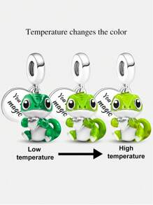 1 PC Silver PlatedLove Lizard Pendant Charm Pendant Ball Suitable For Bracelets DIY Women's Jewelry