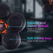 2024 Upgrade Music Boxing Machine, Smart Wireless Pro Boxing Trainer With Boxing Gloves, Wall Mounted Punching Machine With Adjustable Speeds, Modes, Music Boxing Target For Home Gym Fitness Workout - Black - View 5