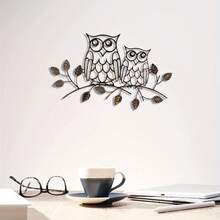 POSIGLOWTH 1pc Iron Metal Laser Cut Wall Decor, Silhouette Art, Crossborder Ecommerce Standalone Site Metal Iron Art Owl Decor, Indoor Outdoor Wall Hanging Craft Decor