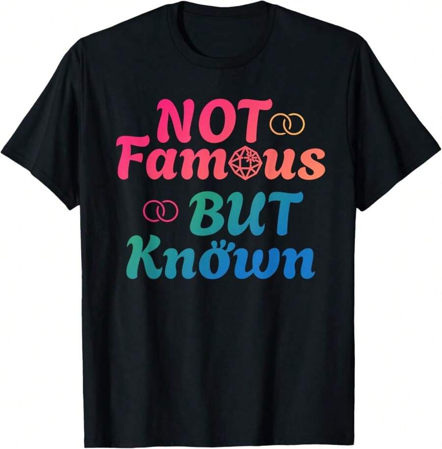 Not Famous But Known Funny Celebrity Famous Celebrities T-Shirt/EX Gifts For Kids - Black - View 1