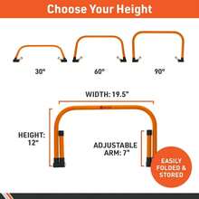 Body Sport Adjustable Athletic Speed Training Hurdles, Jumping &Amp; Speed Training Fitness Equipment, Hurdles For Track &Amp; Field, Basketball, Soccer &Amp; More, Set Of 5 - Orange - View 3
