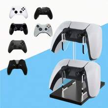 Dual Controller Stand, Game Controller Holder, Dual Control Bracket, Compatible With PS4/PS3/, One, Desktop Game Pad Stand And Accessories, Building Your Gaming Fortress - Transparent - View 15