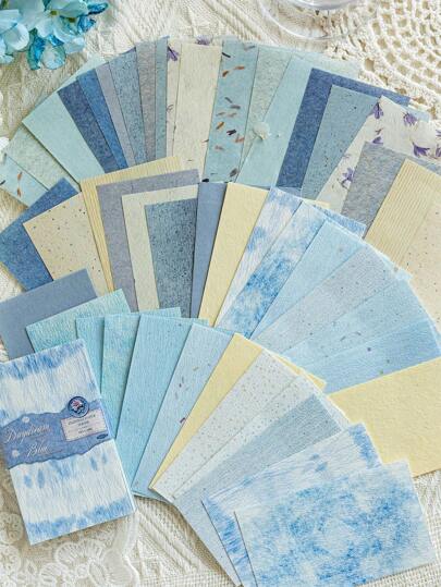 MOCARD 50 pezzi/confezione Carte retrò minimaliste per scrapbooking, carte di sfondo per decorazioni fai-da-te, regali per le vacanze, materiali per collage fatti a mano, scrapbooking personalizzato, forniture scolastiche e per ufficio