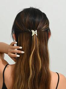 5 piezas Mini Pasador de mariposa negro mate, Diadema de princesa con pasador lateral, Longitud aproximada de 2.7 cm, Pasador de pelo tipo pinza para el invierno, Accesorios de pelo para mujer, Lazos para outfits de vacaciones