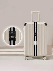 4pcs Personalized Embroidered Luggage Straps, Travel Suitcase Password Lock Security Strap, Multi-Color Fashion Versatile Packing Belt, Thick & Durable Anti-Burst Luggage Binding Strap, Securely Fixes Checked Luggage, Suitable For Travel, Gifts For Family, Friends, Holidays Like Mother's Day, Teacher's Day, Valentine's Day, Christmas, Father's Day, Birthdays