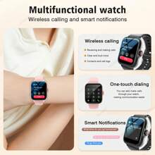 2025 New Silicone Strap Smart Watch With Multiple Sports Modes, Fitness Tracker, Pedometer, Wireless Call, Call Reminder/Rejection, Music Playback Control, Weather Forecast, USB Charging, Suitable For Men/Women