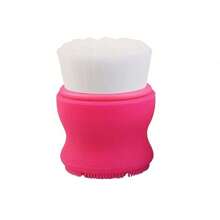 قطعة واحدة من فرشاة تنظيف الوجه من السيليكون متعددة الاستخدامات، ضروري للعناية بالبشرة، لتنظيف الوجه وتقشيره بلطف وفرك بلطف مع غسول وفرشاة تنظيف الوجه