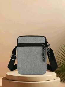 1pc Personalized Photo Print Unisex Mini Shoulder Bag, Casual Shoulder Bag, Cross-Body Bag, Lightweight Phone Pouch, Fashion Outdoor Travel Bag, Suitable As Gift For Girlfriend, Boyfriend, Mother's Day, Graduation