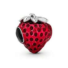 1 pieza Colgante con forma de corazón plateado brillante, corazón rojo clásico, corazón flor de rosa, fresa, beso de aire de oso apto para hacer joyas originales como pulseras, collares y regalos para mujeres, niñas y el Día de San Valentín