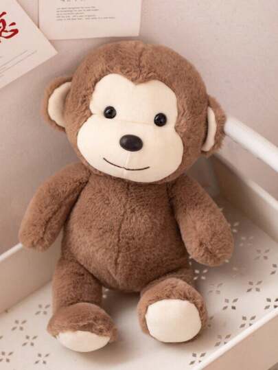 1 PIEZA Muñeco de peluche de mono de 23 cm/9.05 pulgadas, nuevo, lindo, doll de trapo de mono, muñeco de cordero, regalo de cumpleaños para niñas, almohada de peluche de mono, regalo del Día del Niño para niños