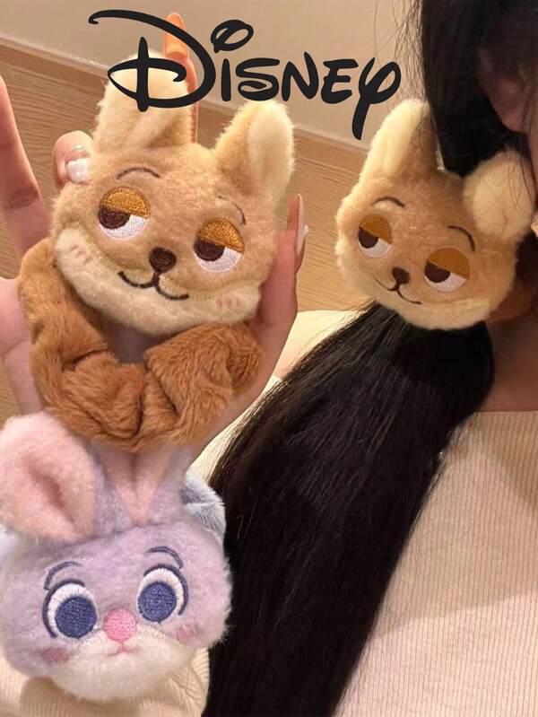 Takara Tomy 1/2Pcs Disney Cartoon Doll Hair Accessory Nick Wilde‌ Bathroom Home Hair Band Judith Hopps Hair Tie Rubber Band Headband Theme Party Prize Valentine's Day Birthday Present