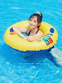 1 件超大加厚游泳圈，防倾覆，初学者游泳圈，男女款，充气水上浮圈 - 彩色 - 查看 11