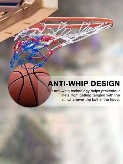 12 anneaux Filet de basket-ball, filet de basket-ball en polyester tressé épais et durable