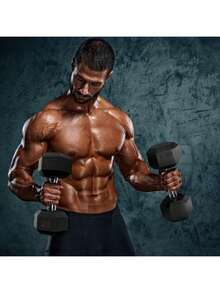 1pcs Pesas para Hacer Ejercicio Mancuernas para Gym,Gimnasio en Casa,Crossfit,Ejercicio Aparatos 25/30/35LB - Negro - Ver 6